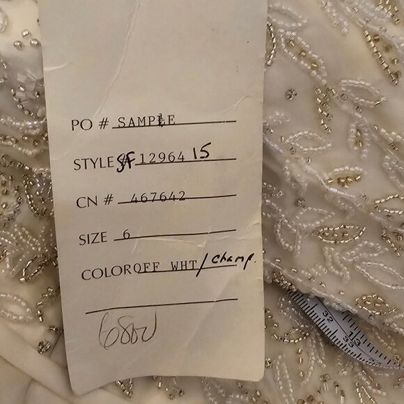 Stephen Yearick Beige Wedding Dress 6 - Picture 12 of 12